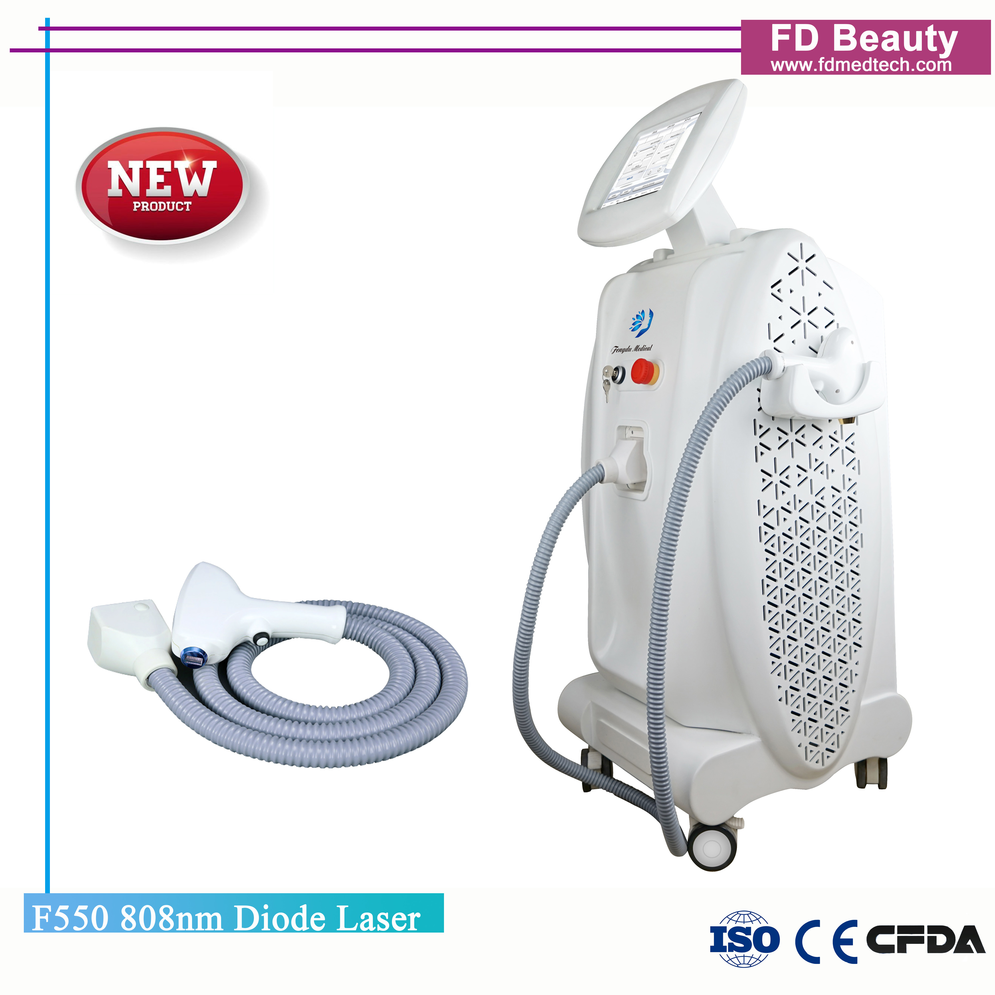 Ce Approved Pain-free Hair Removal 808nm Diode Laser Beauty Equipment