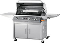Factory price kitchen bbq easy grill slow burning 4 burners gas bbq grill with wheel