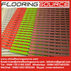 Anti skid PVC Bathroom Safety Floor Mat Custom Size Red Blue Grey Two Layer Drain Water Structure