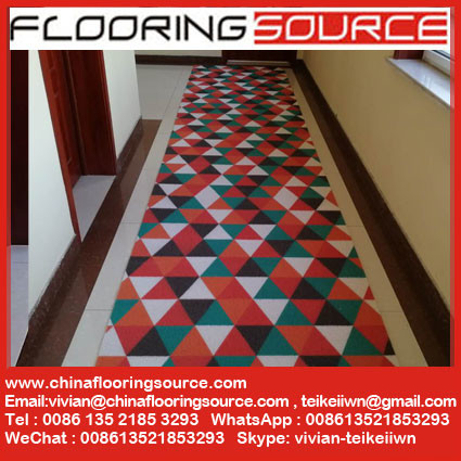 PVC Loop Coil Printed Carpet Mat for entrance and wet areas use without back or foam back or firm back