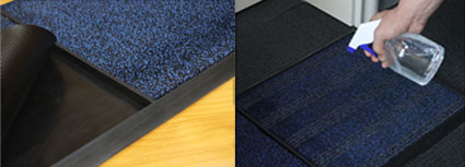 Disinfection Entrance Floor Mat  Sanitizing Mat Nylon Cotton PP Surface Rubber Backing Reduce Spreas of Disease