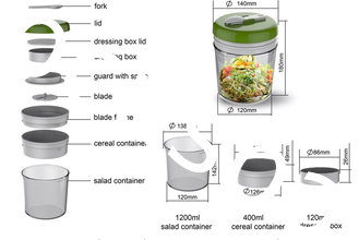 China FBT121903 for wholesales 9 in 1 super worth salad bowl set supplier