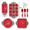 Silicone Baking Molds Pans and Utensils Kitchen | Silicone Cake Brownie Loaf Muffin Mold 2 Spatulas Brush 6 Measuring supplier