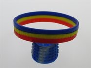engraved ,debossed horizontal 3 layers silicone bracelets 202*12*2mm