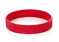 School rubber bracelets debossed logos & colors customized price good