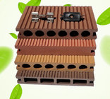 Factory direct square hole round hole solid plastic wood floor outdoor garden landscape engineering wood plastic floor