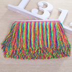 Colorful custom design OEM rayon fringes trimming for garment clothes decoration
