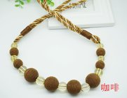 Delicate custom beads curtain tieback for home decoration
