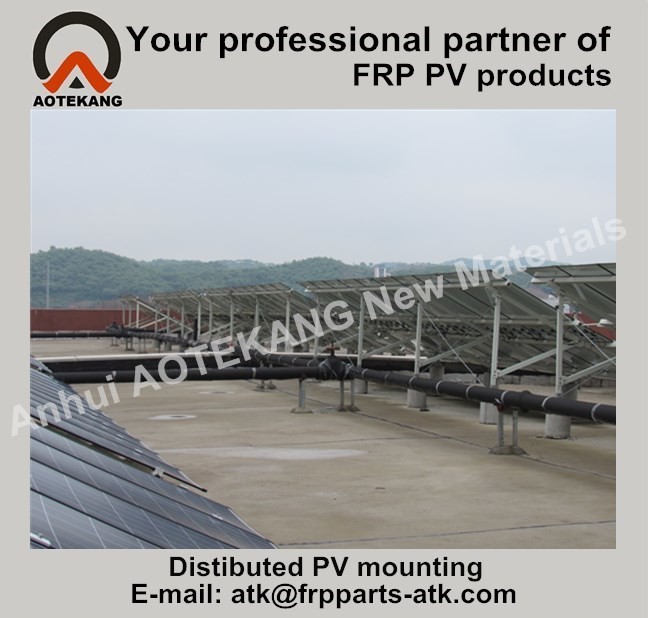 Distributed PV Mounting structures, FRP corrosion resistence PV stents