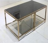 stone top Brass  stainless steel metal side table/End table/coffee table/C table, hotel furniture,casegoodsTA-0088