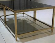stone top Brass  stainless steel metal side table/End table/coffee table/C table, hotel furniture,casegoodsTA-0088
