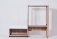 American Springhill suites hotel HPL oak finish metal frame desk with dresser cabinet combo unit
