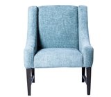 Solid beech wood frame blue fabric upholstered Leisure Customized Comfortable soft hotel lounge chair