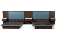 Hyatt Regency 5-star hotel Luxury design zebra wood veneer queen size bed of  hotel bedroom furniture