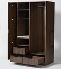 5-star luxury new design Zebra wood veneer hotel wardrobe for hotel guestroom