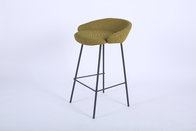 bar chair,fabric /pu seat,steel legs, black painting legs, modern bar chair