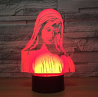 Virgin Mary 7 Colors Change 3D LED Night Light with Remote Control Ideal For Birthday Gifts And Party Decoration