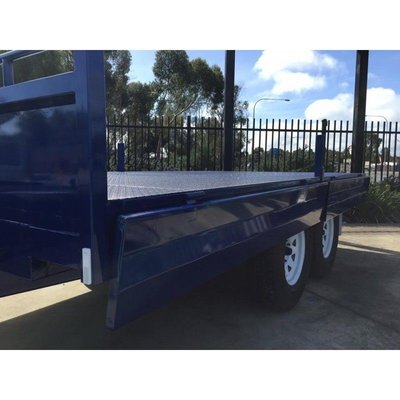 China Galvanised Steel TRAY TOP 10x8 Tandem Flat Top Trailer With 2.1mm Rolled Checker supplier