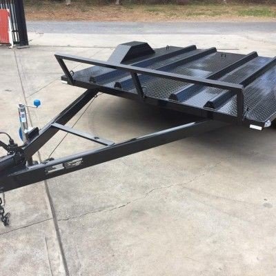 China 8x6 Motor Bike Motorcycle Utility Trailer , Easy Load Tandem Axle Utility Trailer supplier