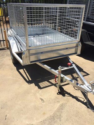 China Heavy Duty Galvanized Cage Trailer Single Axle and Tandem Axle supplier