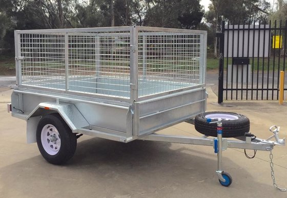 China 6x4 Fully Hot Dipped Galvanised Caged Trailer 750KG supplier