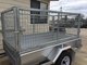 Heavy Duty Hot Dipped Galvanized Caged Trailer Single Axle supplier
