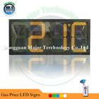 RF Remote Control  Amber LED Time and Temperature Sign for Outdoor USage