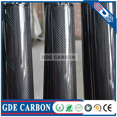 China Roll Wrapped Twill Finish Carbon Fiber Tube supplier