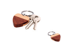 Bi-wood heart shape wood key chain