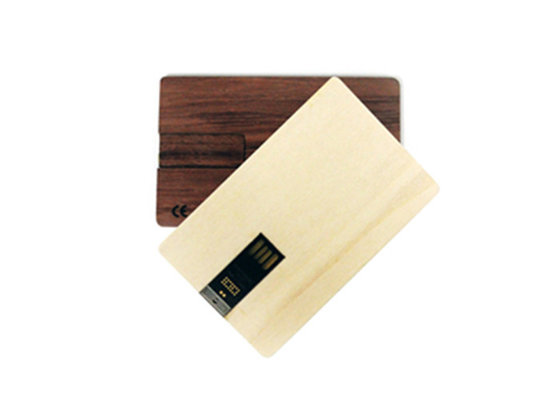 China Wooden credit card size usb drive supplier