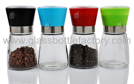 China 150ml Clear Glass Pepper Bottle With Lid supplier