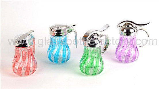 China Colored Glass Spice Jar With Lid supplier