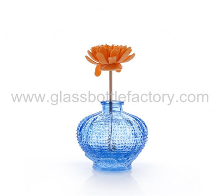 China 100ml Blue Empty Glass Diffuser Bottle supplier