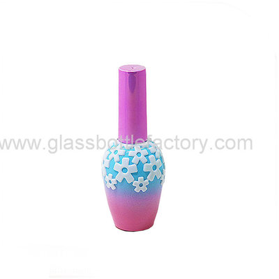 China 17ml New Item Elegent Glass Nail Polish Bottles With Cap and Brush supplier