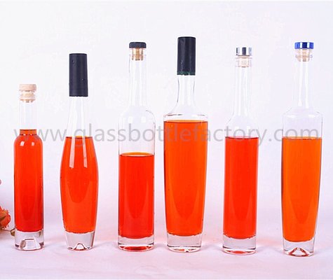 China 375ml,500ml Elegant ICE Clear Wine Bottles With Thick Bottom supplier