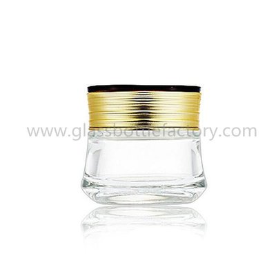 China 30g,50g Transparent Glass Cosmetic Jar With Lid supplier