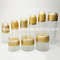 20ml,30ml,40ml,50ml,60ml,80ml,100ml,120ml Clear Frost Cylinder Glass Lotion Bottles &amp; Glass Cosmetic Jars With Gold Caps supplier