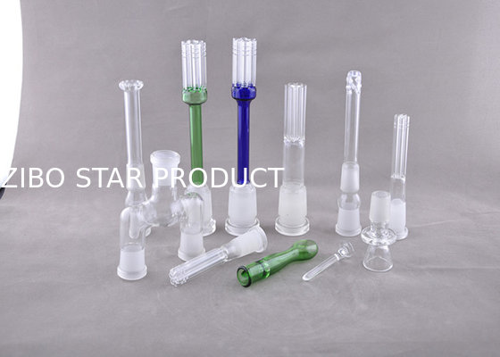 Handmade  Borosilicate Glass Down Stems Sizes of  Diffuser Stem Adapters  for Glass Bongs