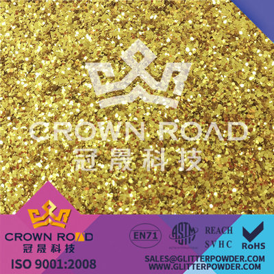 China PET Glitter Powder Gold Color supplier