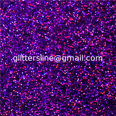 China PET Holographic Purple Hexagon Shape Glitter Powder For Leather Accessories (PHS14) supplier