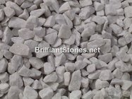 Natural Snow White Marble Gravel, Unpolished, Crushed, Different sizes, Widely For Garden