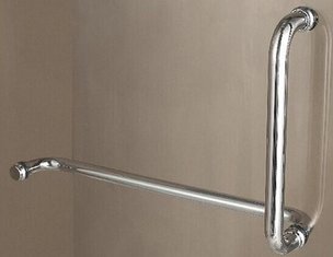 China double glass door handle1905,stainless steel 201,chrome for bathroom &amp;kitchen,sanitary supplier