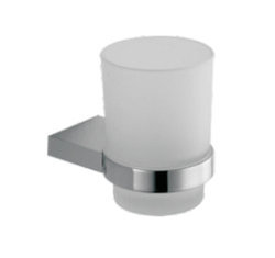 China Tumbler holder 85303-Square &amp;Brass+SS304,frosted glass&amp;Chrome color &amp; Bathroom Accessory&amp;fittings&amp;Sanitary Hardware supplier