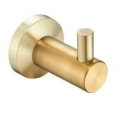 China Single Robe hook&amp;Clothing Hook 83001-Brush Golden color &amp;Round&amp;Stainless steel 304 supplier