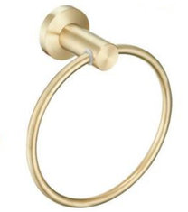 China Hand Towel Ring83005- Brushed Golden color &amp; Round &amp;Stainless steel 304 supplier