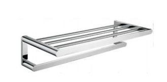 China Double Towel Rack85111B-Square &amp;Brass+SS304&amp;Chrome color&amp; Bathroom Accessory&amp;fittings&amp;Sanitary Hardware supplier