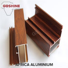 Red Wood Finish Aluminium Profiles High Coating Hardness And Strong Adhesion supplier