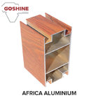 Red Wood Finish Aluminium Profiles High Coating Hardness And Strong Adhesion supplier