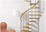 best price wooden step spiral staircase with rod bar balustrade