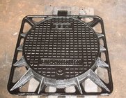 Iron casting manhole covers, square outside, round inside